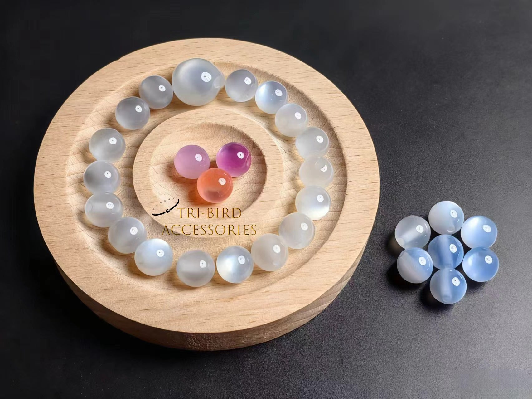 Resin cat eye beads - color-changing simulated cat eye stone round beads for DIY bracelets & necklaces crafting (12mm)