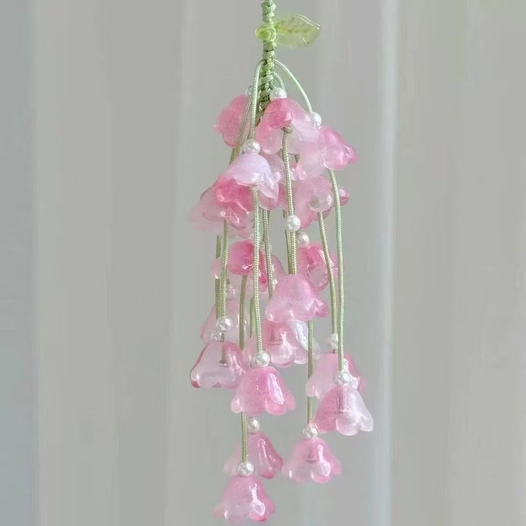 【Fortune Grapes】New Chinese Style Summer Red Grape Charm Keychain for Wealth & Prosperity