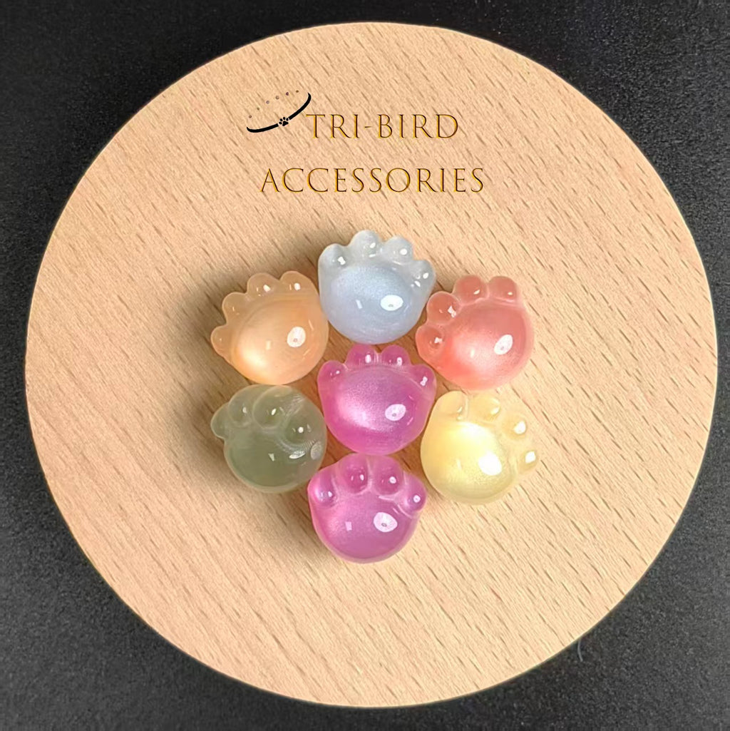 Cute Resin Cat Paw Pendant | DIY Charm for Bracelet Making, Phone Strap & Keychain Accessories