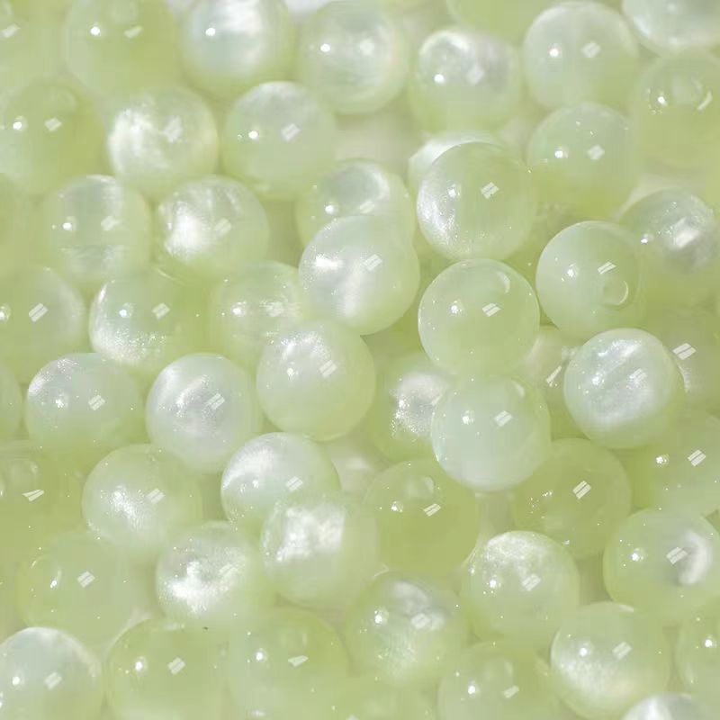 Resin cat eye beads - color-changing simulated cat eye stone round beads for DIY bracelets & necklaces crafting (12mm)