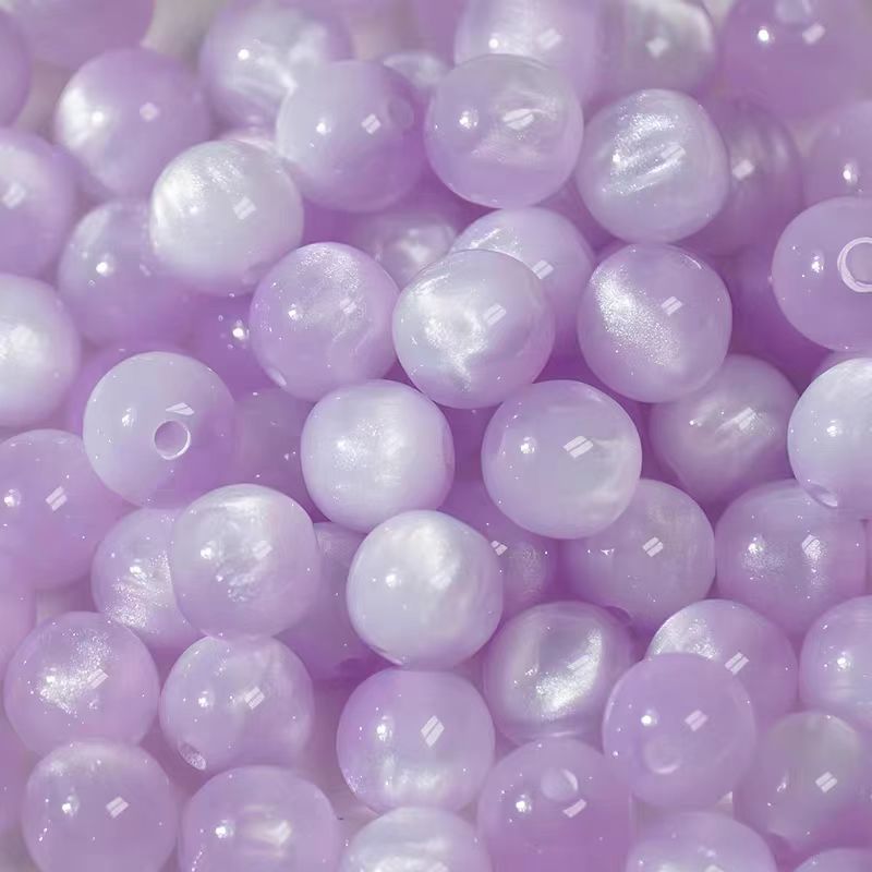 Resin cat eye beads - color-changing simulated cat eye stone round beads for DIY bracelets & necklaces crafting (12mm)