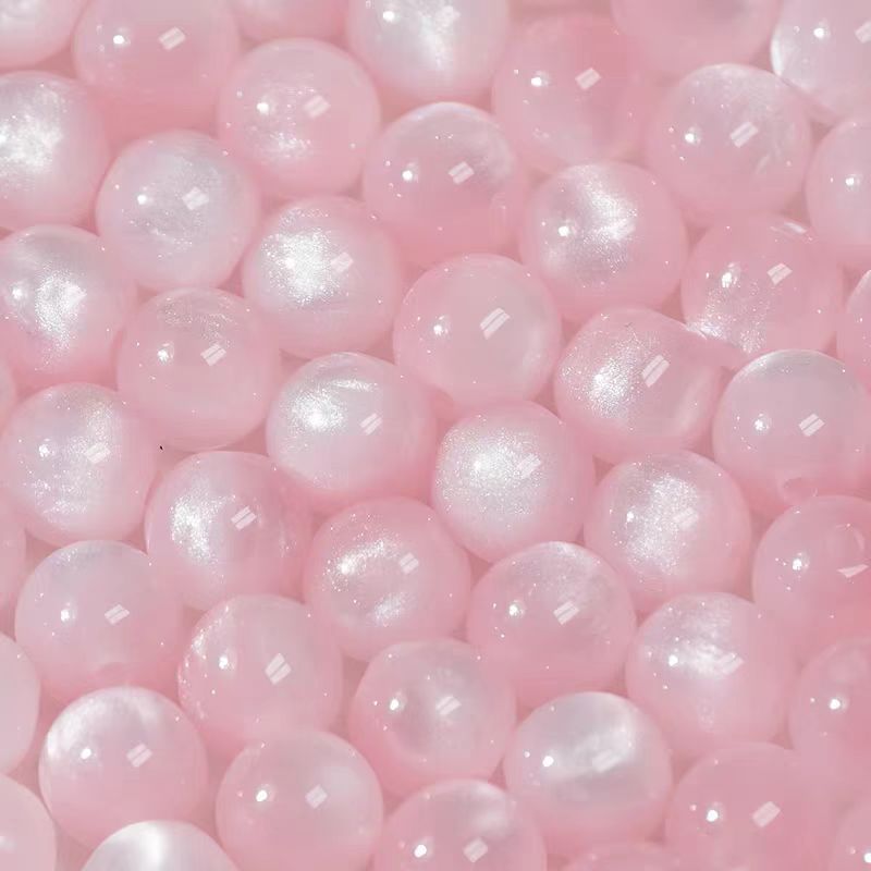 Resin cat eye beads - color-changing simulated cat eye stone round beads for DIY bracelets & necklaces crafting (12mm)